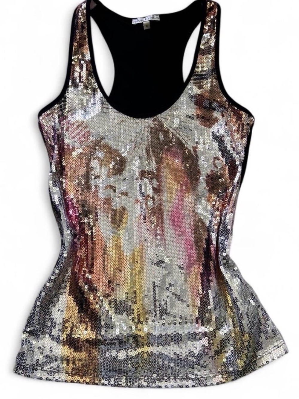 y2k blingy sequin tank top